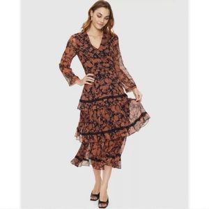 NWT Cooper St. Chelsea Ruffled Tiered Maxi Dress Size 4